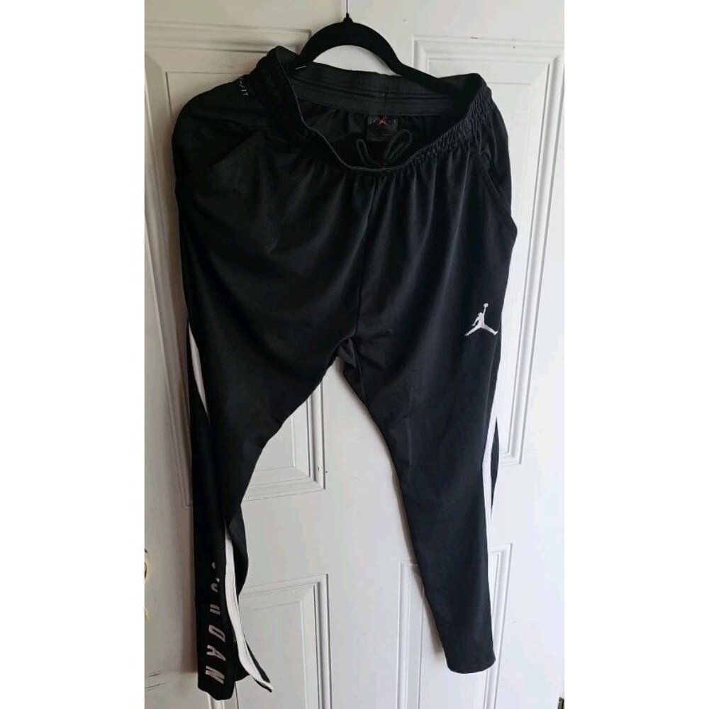 Jordan Alpha 23 Dri Fit Black Training Track Pants Men’s Sz L Athletic 889711-01